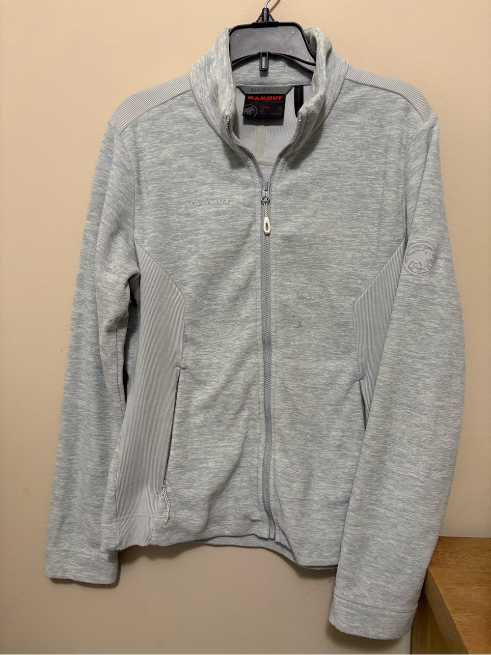 Mammut Pale Gray Zip-Up Fleece Jacket